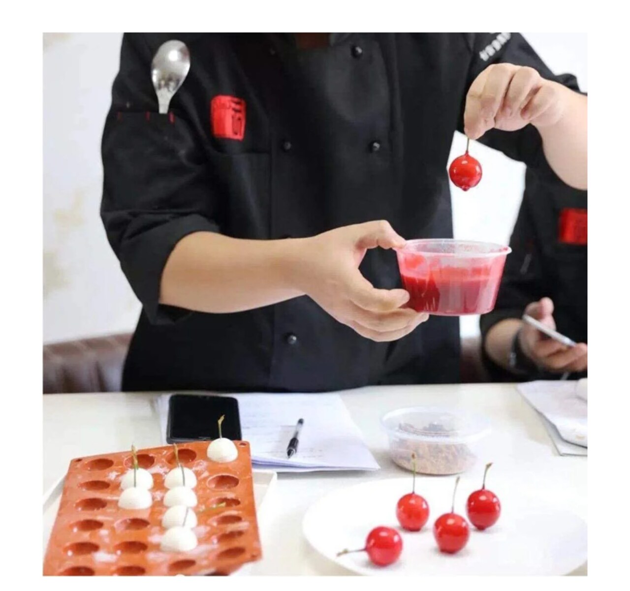 Mini 24-Cavity Semi Sphere Silicone Mold, Baking Mold for Making Chocolate, Cake, Jelly, Dome Mousse